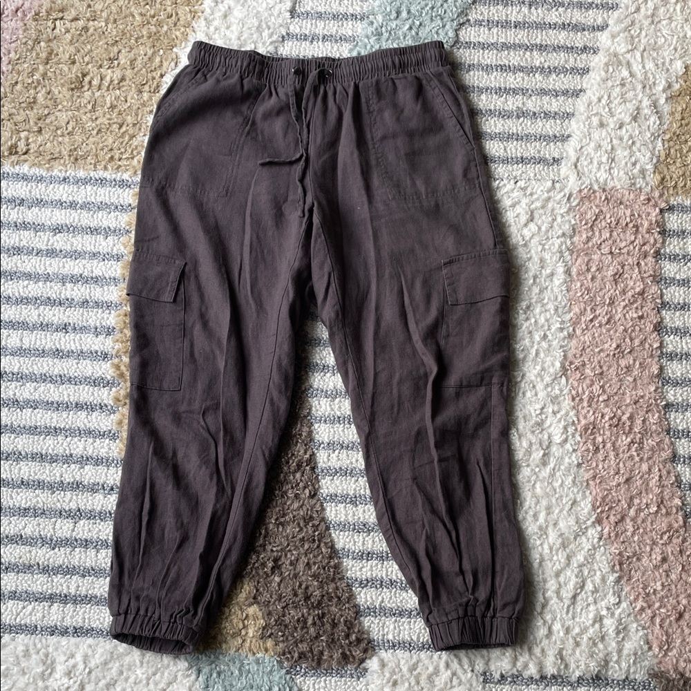 Jules & Leopold Charcoal Cargo Pants - Small